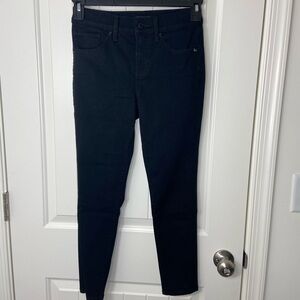 NWOT Express women’s‎ solid black skinny mid rise stretch denim jeans pants 0